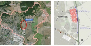 Petice proti záměru výstavby čtyř logistických hal v katastru města Kosmonosy.