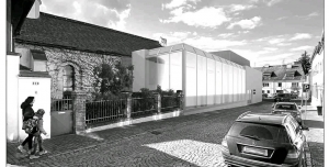 Proti přístavbě nové budovy k rakovnické synagoze.